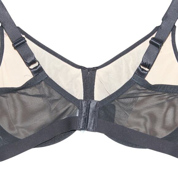 Wacoal Black Lace Detail Unlined Underwire Bra Size 34DDD - Picture 5 of 6